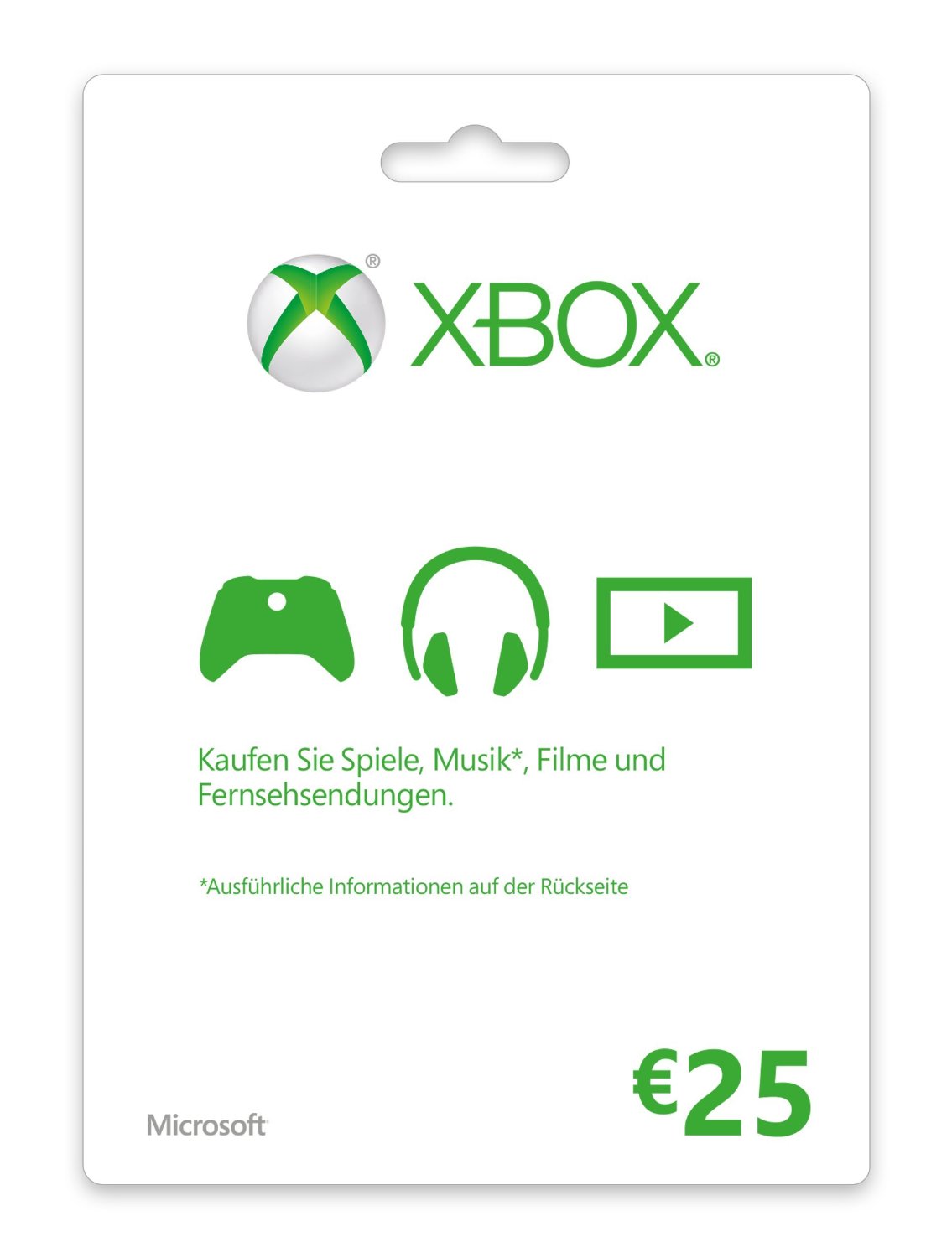 Xbox Live Guthaben 25 Euro Card online kaufen - Code sofort per Email